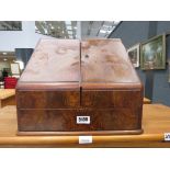 Victorian walnut stationery cabinet