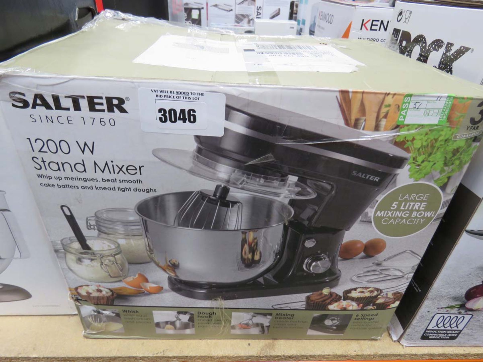 (11) Salter 1200w stand mixer in box