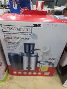 Royalty Line juice extractor in box with Smartguard slicer