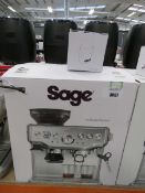 (19) Sage Barista express coffee machine in box