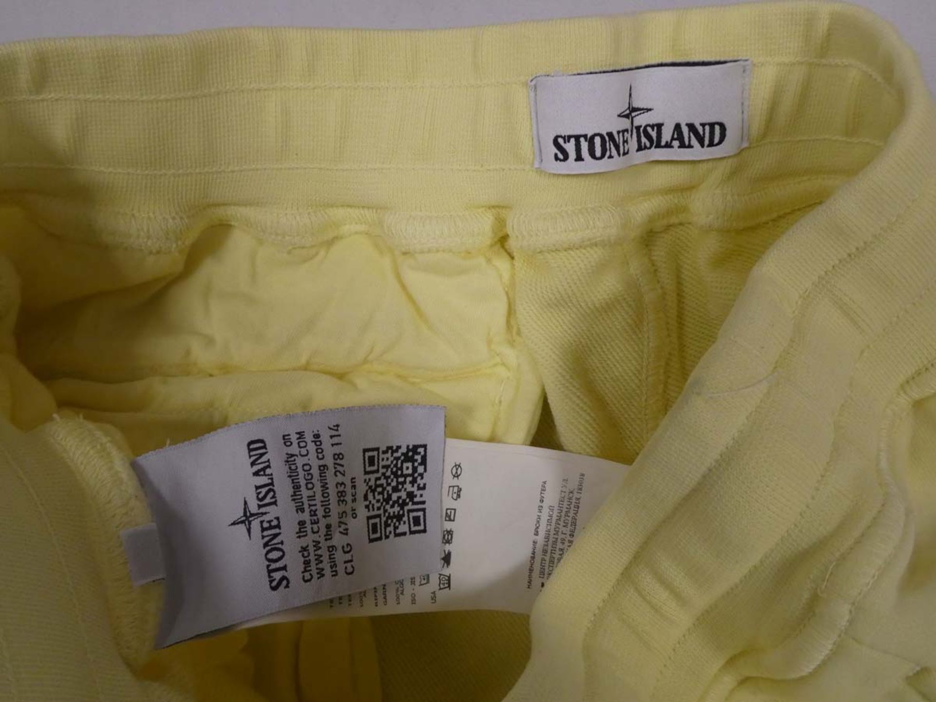 Stone Island sweat pants in light yellow size small ART. 741564551 (bagged) - Image 2 of 2
