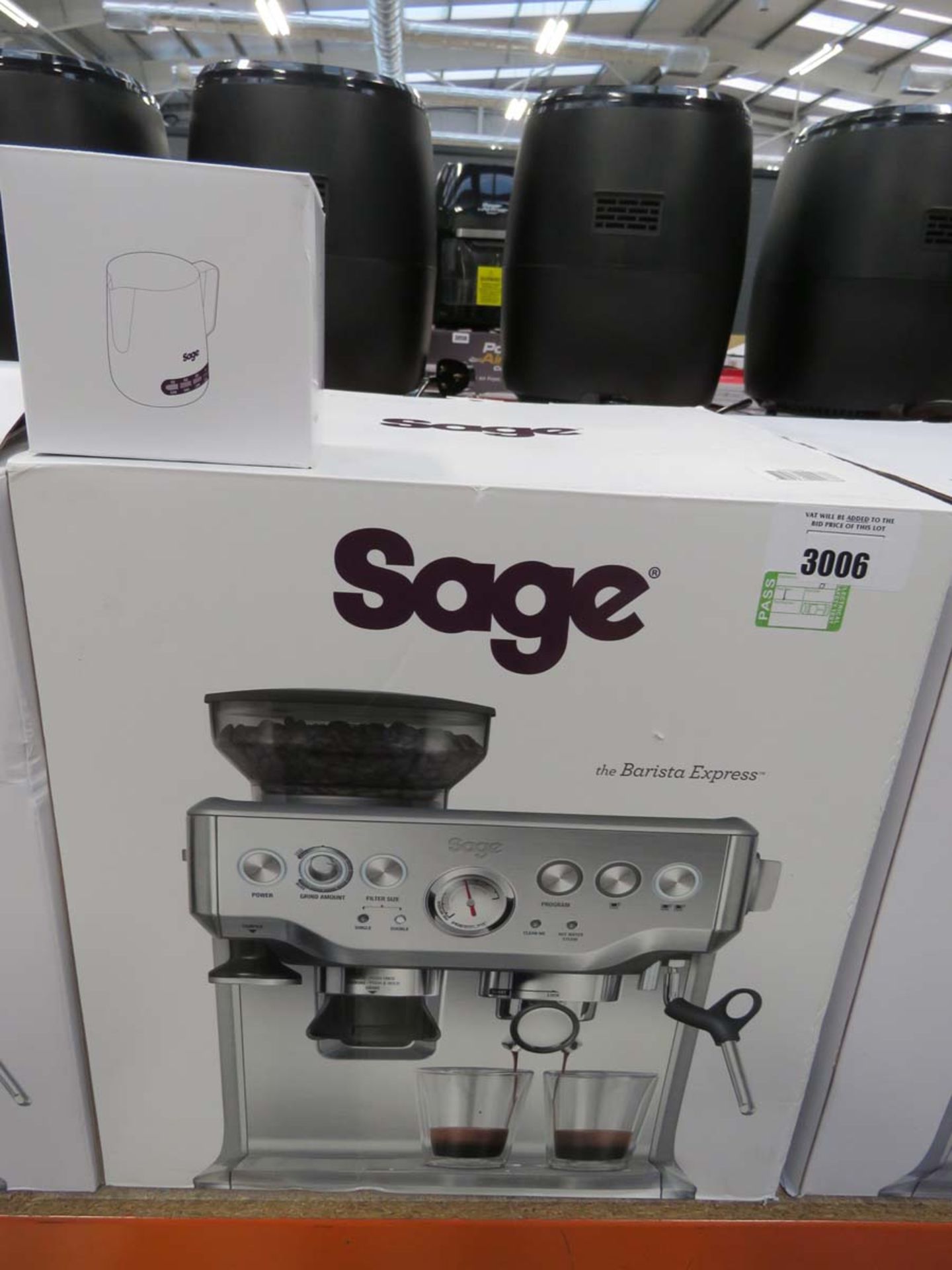 (8) Sage Barista express coffee machine in box