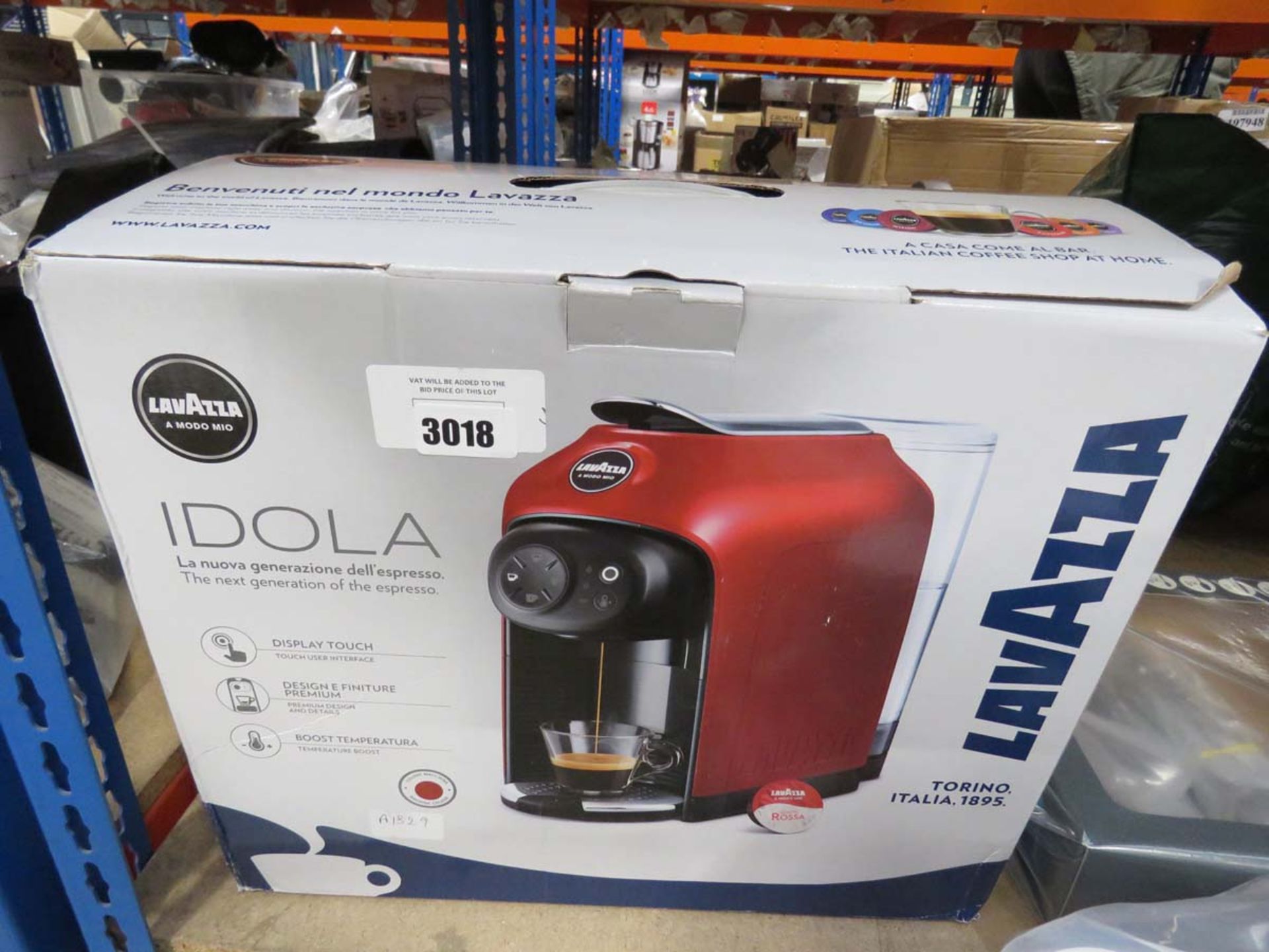 Lavazza espresso coffee machine with box