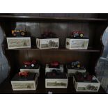 9 assorted Atlas Editions collectible tractors with boxes