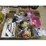 Pallet of assorted glass, china, dolls and other items