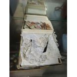 Box of lace and Victorian cuttings