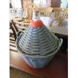 Car buoy in plastic wicker basket