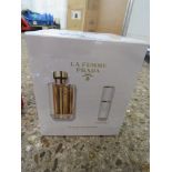 La Femme Prada Milano travel exclusive gift set with perfume vaporizer spray, 100ml and eu de