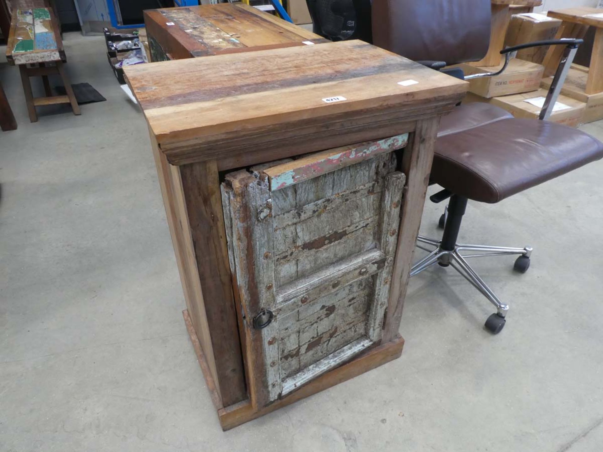 Rustic Mexican style single door cupboard