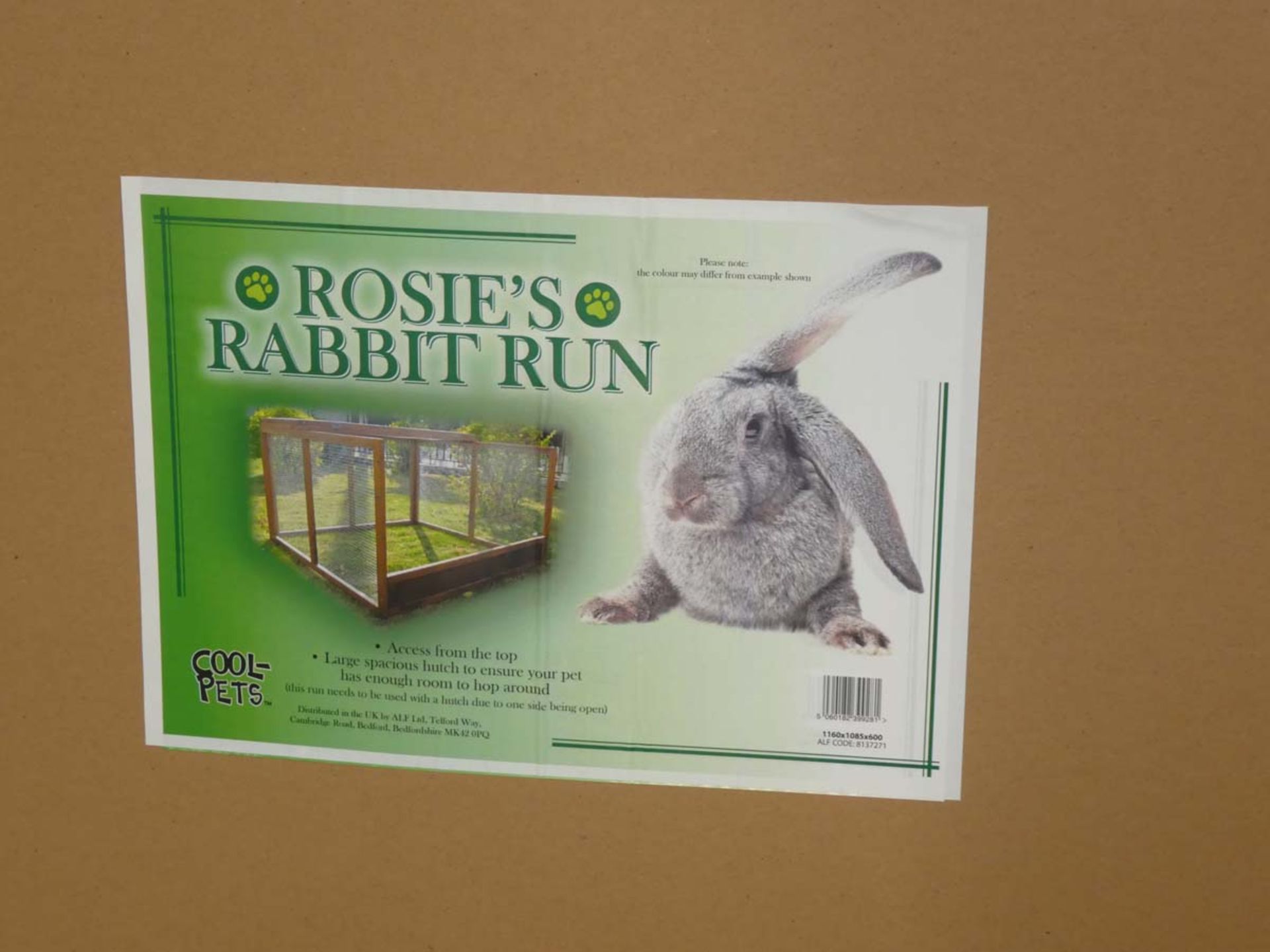 Boxed flat pack roses rabbit run