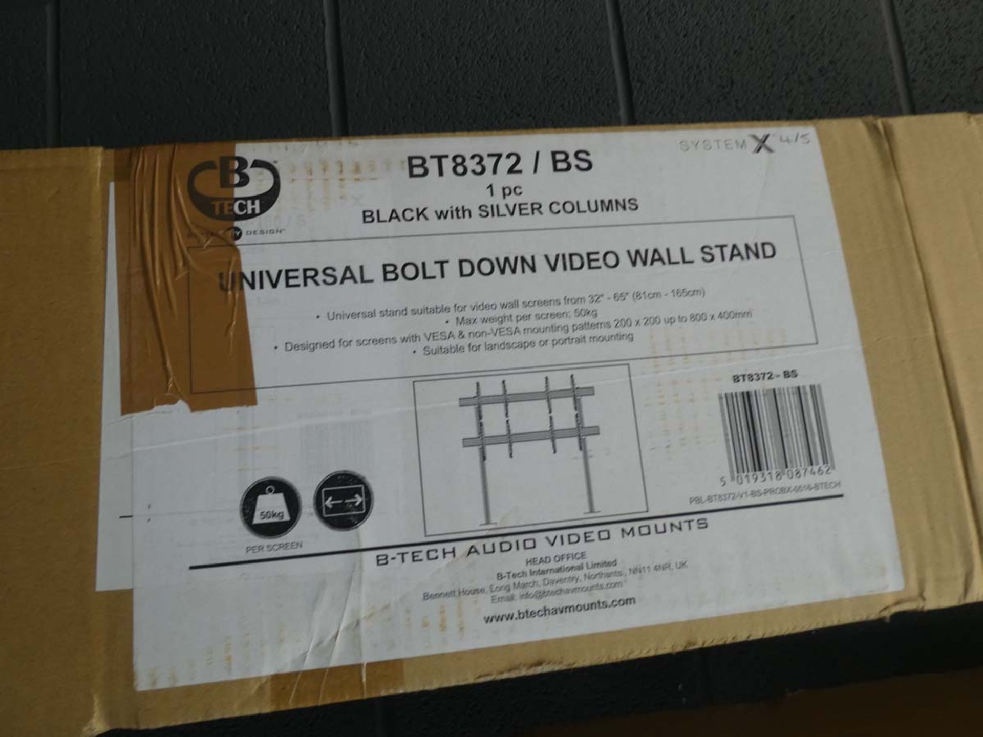 2 Universal video wall stands