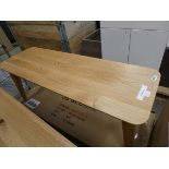 5ft rounded edge oak bench