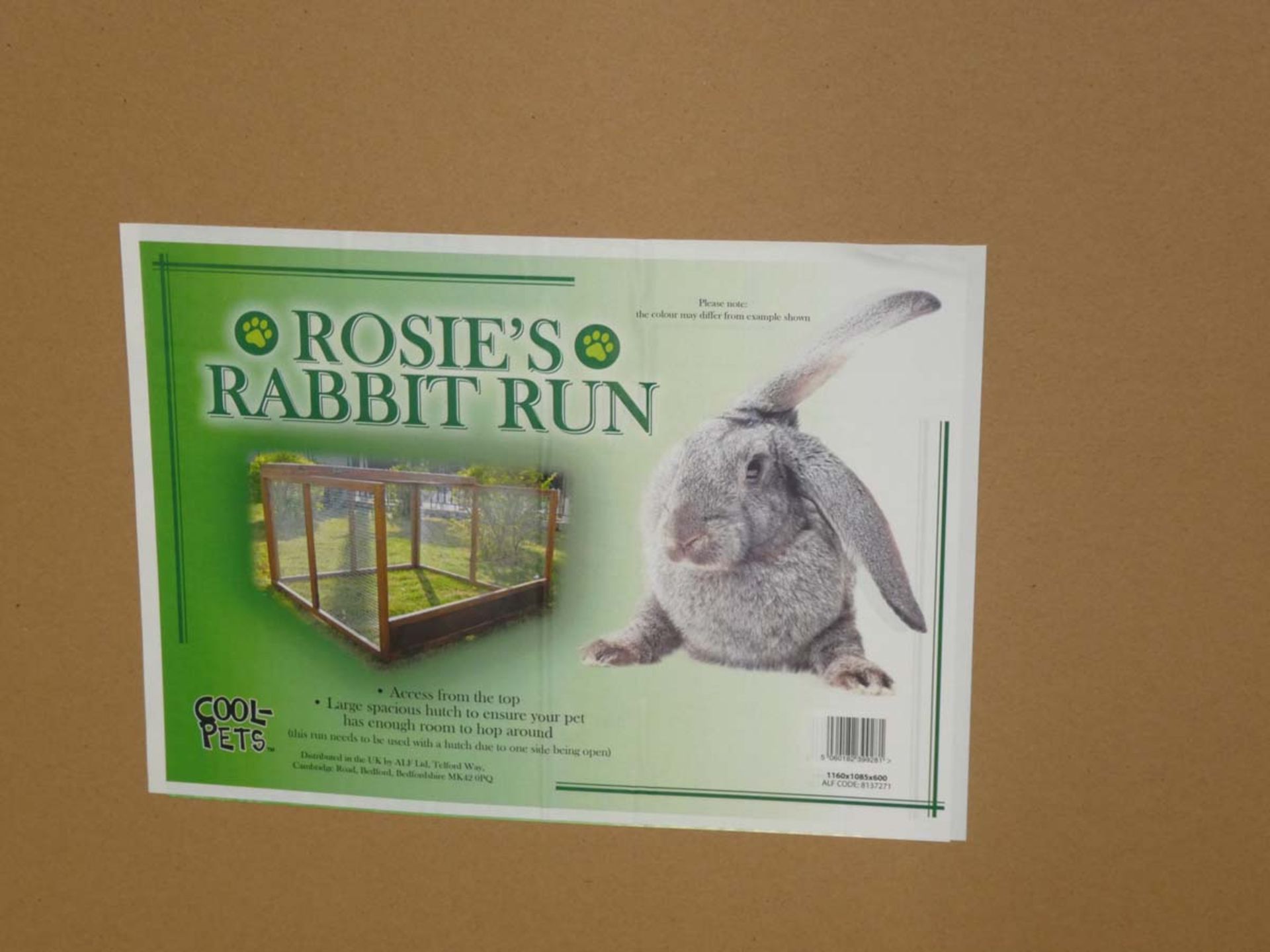 Boxed flat pack roses rabbit run