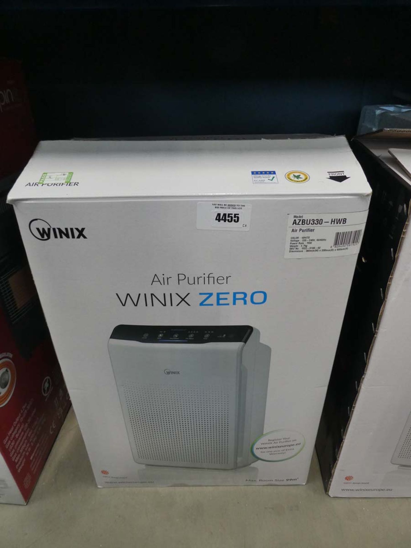 Winix air purifier, boxed
