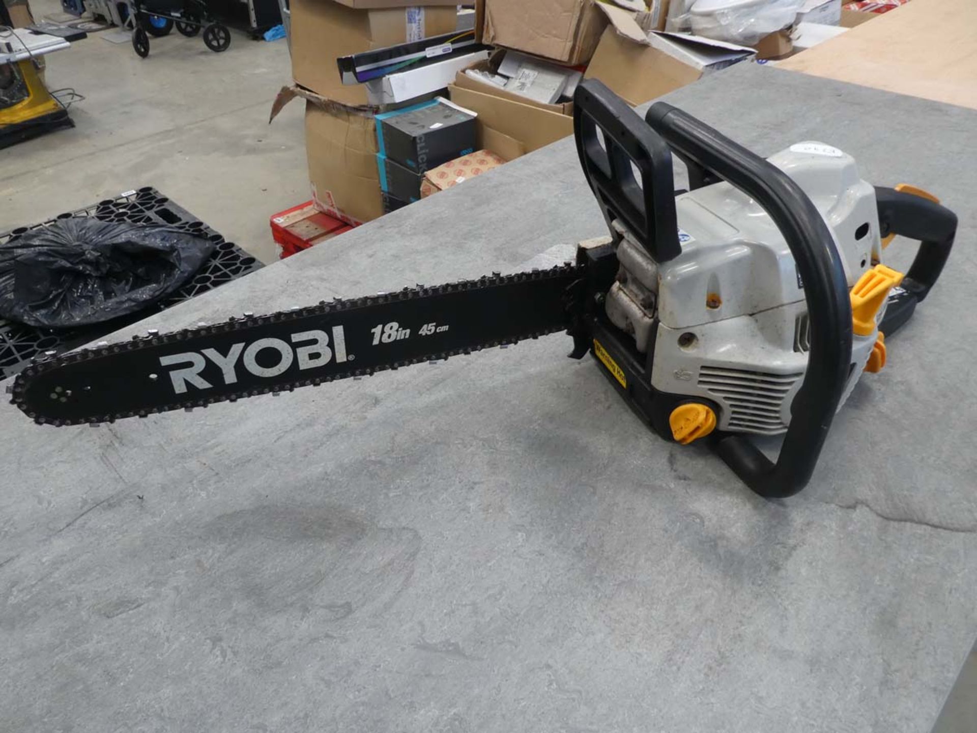 PCN grey petrol powered chainsaw