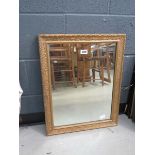 Rectangular mirror in gilt frame