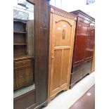 Oak single door hall cupboard