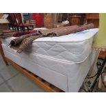 Single bed base with mattress