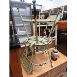 Pair of industrial metal chairs