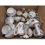 Box containing export Japanese crockery