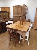8 Spindle backed kitchen chairs