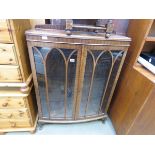 1950s glazed double door china cabinet