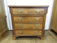 Small 4 drawer chest of drawers in teak
