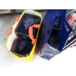 2 bags containing Royal Crown Derby boxes
