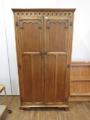 2-door oak wardrobe with Old Charm style decoration