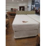 3ft single divan bed with polka dot headboard