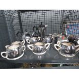(5) Cage containing Everhot sugar bowls plus teapots