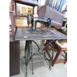 A key and co treadle sewing machine