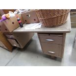 1950s industrial metal desk