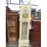 Converted cream painted grandfather clock case