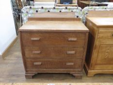 Oak 3 drawer chest of drawers