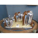 Newmaid five piece tea service to include the tray