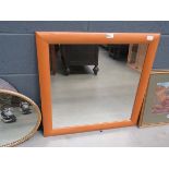 Square mirror in beech frame