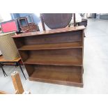 Victorian oak open book case