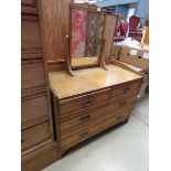 Ash dressing chest with tilting mirror