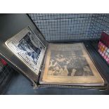 Cage containing magazine entitled, 'Story of the British Nation' plus Daily Mirror dated 1923, '