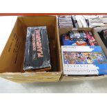 2 Boxes containing board games