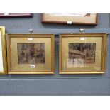 A pair of framed and glazed prints of the courting couple