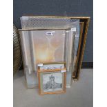 Quantity of prints to include a church, stained glass windows, wolves and 2 children