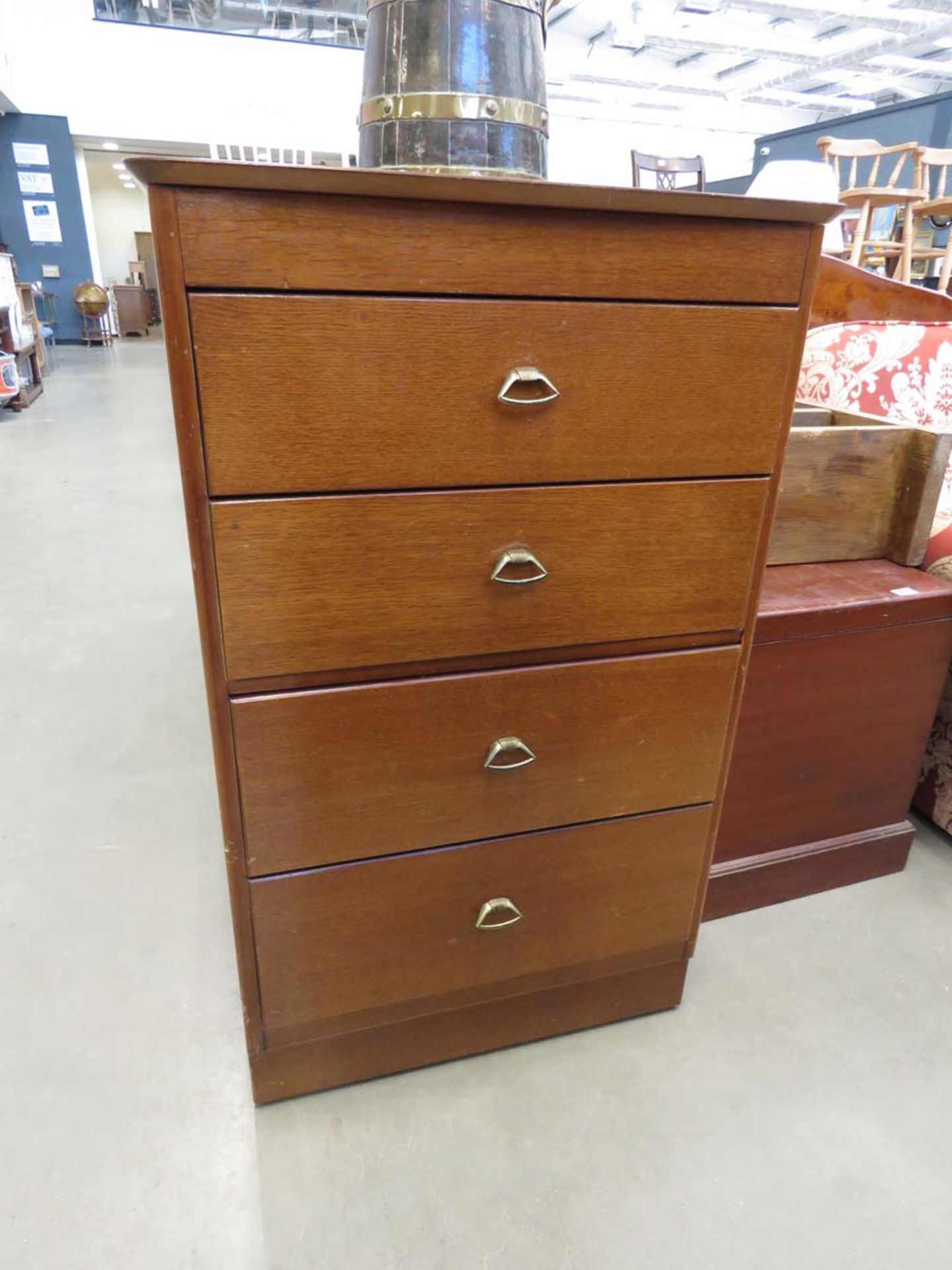 A Lebus narrow chest of 4 drawers