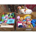 3 boxes containing children's toys