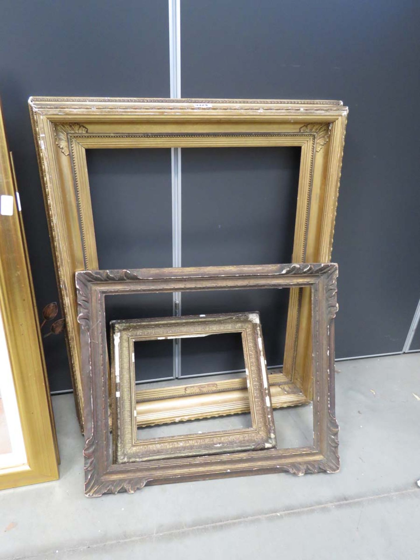 3 Antique gilt picture frames