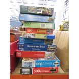 Stack of jigsaw puzzles