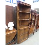 Ercol style open corner unit with cupboard under