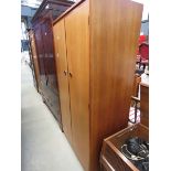 Teak 1960s double wardrobe