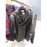Black leather gents coat